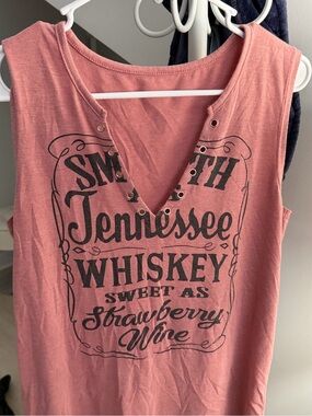 Tennessee Whiskey Graphic Tank Top - Pink